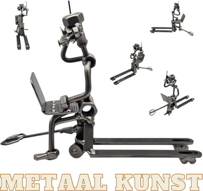 Planner of voorman-metaal beeld-metaal kunst-magazijnmedewerker-uniek-het best cadeau-sinterklas gift-kerst-geschenk