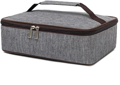 NTHProducts - Waterproof Lunch Holder - Kleine Lunch Box - Ideaal voor Werk en School - Grijs - Thermische Koeltas - Handig voor Picnics en Buitenactiv...