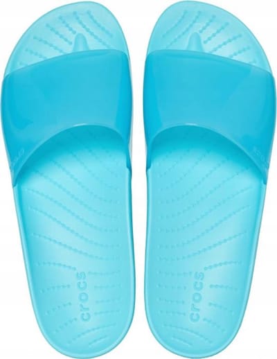 Crocs Splash Glossy - Dames Glanzend Slide - Neptune - Comfortabele Pasvorm