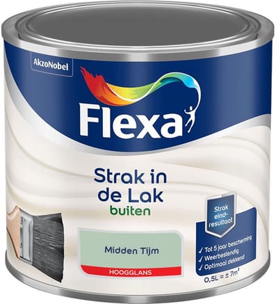 Flexa - Strak In De Lak Buitenlak Hoogglans - Midden Tijm - Mengverf - 500 Ml