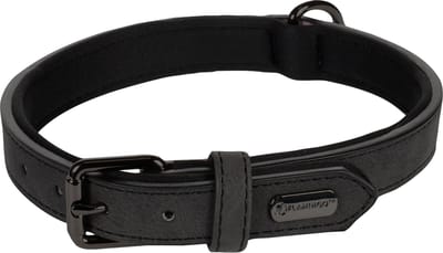 Flamingo Delu Met Neopreen - Halsband Honden - Halsband Delu Zwart M 36-44cm 20mm - 1st - 123428 - 1st