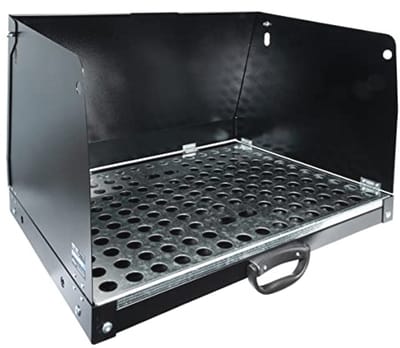 Mobiele lascabine opvouwbaar van sterk plaatstaal met werkoppervlak van 745 x 525 mm