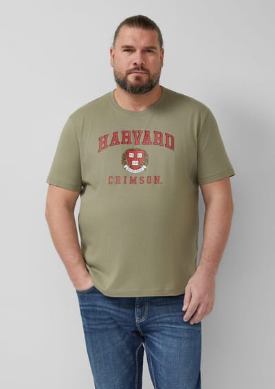 Klassieke T-shirt van katoenjersey met druk aan de voorkant s.Oliver