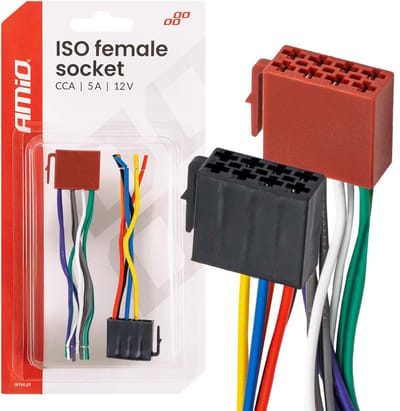 AMIO ISO Socket 12V 5A – ISO-Connector – CCA Auto Elektrische Stekker – AMIO-04444