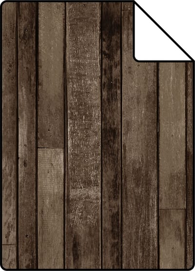 Proefstaal ESTAhome behang sloophout donkerbruin - 26.5 x 21 cm - 138813-S