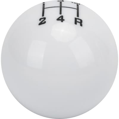 M12x1.25 Pommeau de Levier de Vitesse 5 Vitesses Résistant à l'Usure avec 3 Adaptateurs Accessoire Automobile Universel blanc