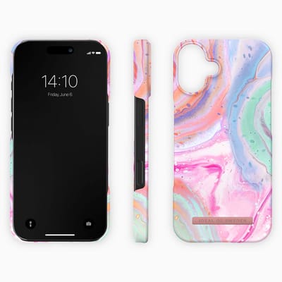 iDeal of Sweden Fashion Backcover geschikt voor Apple iPhone 16 - Pastel Marble