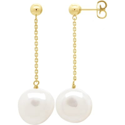 Oorbellen Echte Gekweekte Zoetwater Parel Barok 11-12 mm