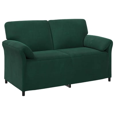 vidaXL - 2-Zits - Sofa - Donkergroen - 158 - x - 83 - x - 95 - cm - Fluweel