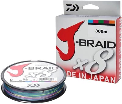 Daiwa J-Braid X8 Vislijn 300m - 0.220mm Multikleur