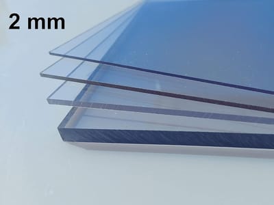 Plaat polycarbonaat - Kunststof plaat - Beglazing projecten - UV beschermlaag - 99x49 cm - doorzichtig