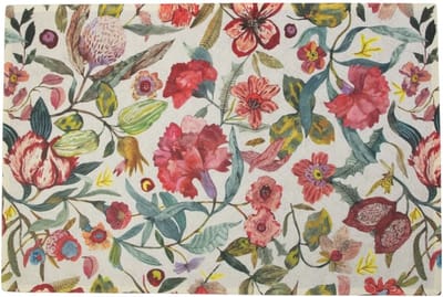 Deurmat Zara bloemen 75x50cm