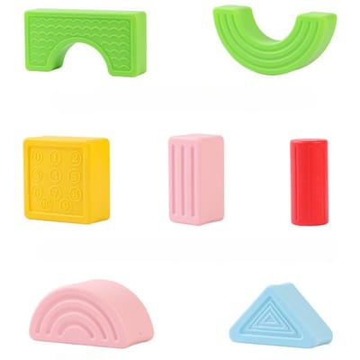Jardin d'enfants Intérieur Grands Blocs de Construction Super Grands Briques Géométriques Pour Construire Éducatif Bâtiment Château Blocs de Construction Jouets 19.5*19.5cm