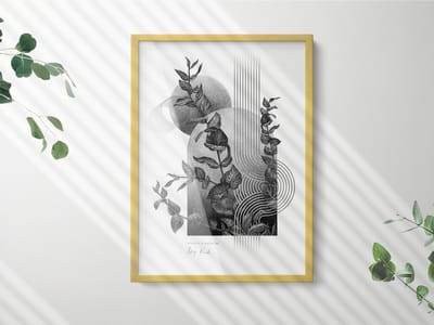 Coloray Gouden Fotolijst - Gouden Fotolijst Voor Aan De Muur - 50x70 cm - Lijst Voor Foto’s - Gouden Fotolijst Strak Design - Moderne Fotolijst - Fotolijst Voor Slaapkamer - Strakke Fotolijst - Fotolijst Voor Poster Minimalistisch