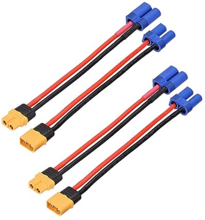XT60 naar EC5 stekker adapter 12AWG voor RC Lipo batterijen