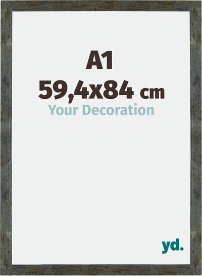 Your Decoration - Fotolijst A1 59,4x84 cm - MDF - Blauw Goud Gemeleerd - Mura