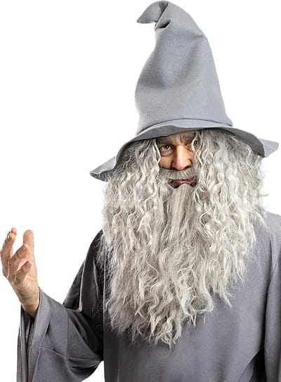 FUNIDELIA Gandalf Pruik met Baard voor Mannen - Lord of the Rings