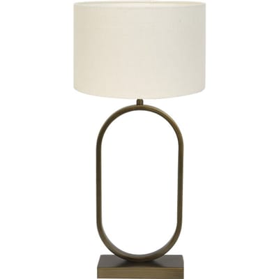 Light & Living Tafellamp Jamiri/Livigno - Ant, Brons/Eiwit - Ø30x67cm - Tafellamp met kap