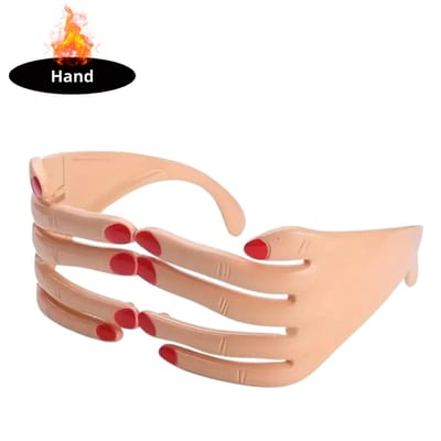 Livano - Festival Bril - Rave - Space - Techno - Freaky Glasses - Heren - Dames - Zonnebril - Hand