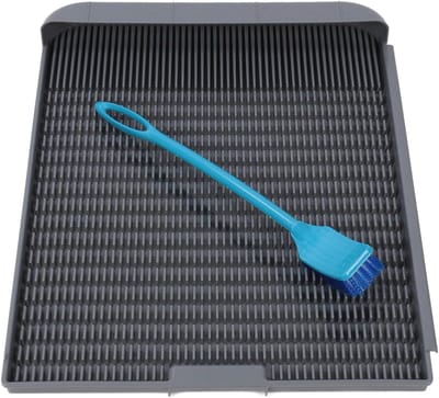 Hondenpotje - Trainingstoilet voor hond - Binnen Zindelijk Maken - Antislip & Spatvrij - 64 x 57 cm - Grijs
