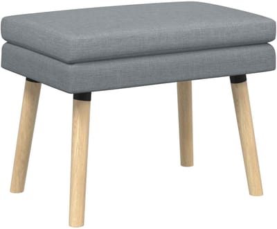 vidaXL - Dubbel-laags - bank - Lichtgrijs - 60 - x - 40 - x - 46 - cm - Stof