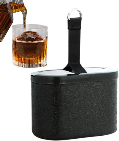Ijsbal Maker - Drank Koeler - Cocktails Maken - Langzaam Smeltend - Grote Bollen - Zwart