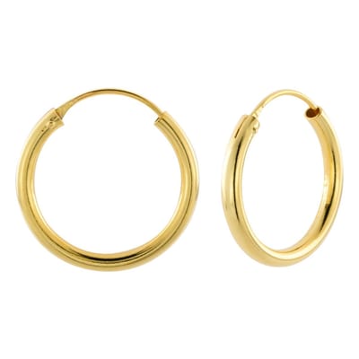 WeLoveSilver - oorringen - 925 zilver - gold plated - 25mm