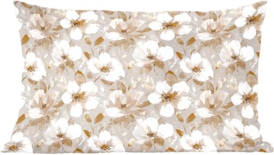 Sierkussens - Kussentjes Woonkamer - 60x40 cm - Bloemen - artistiek - Goud