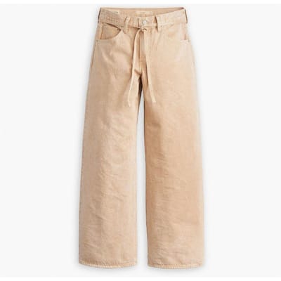 Levis Dames/Dames Jeans met wijde pijpen (Beige)