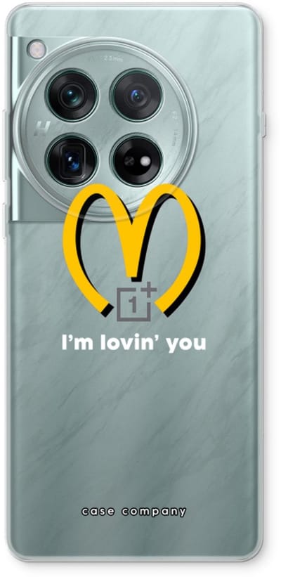 Case Company® - Hoesje geschikt voor OnePlus 12r hoesje - I'm lovin' you - Soft Cover Telefoonhoesje - Bescherming aan alle Kanten en Schermrand