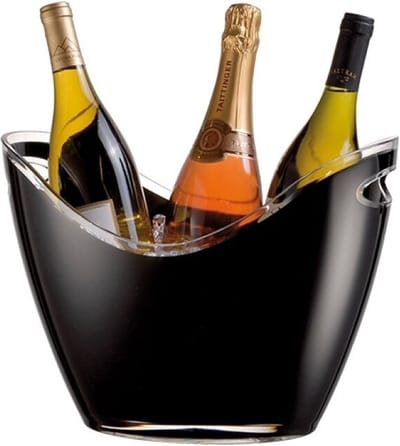 Zwarte champagne emmer 6 flessen