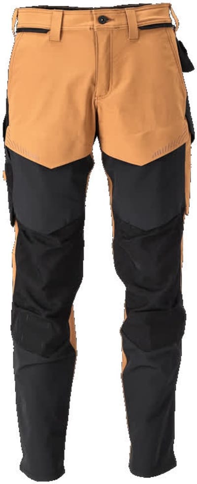 Mascot Customized Broek met kniezakken 22379-311 - notenbruin/zwart - C44 - 76