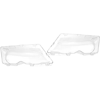 1 Paire de Coques de Phares Avant Transparentes Voiture Gauche Droite ABS Phares Coque de Couvercle de Lentille Transparente pour E46 2 Portes 1999 à 2003 white