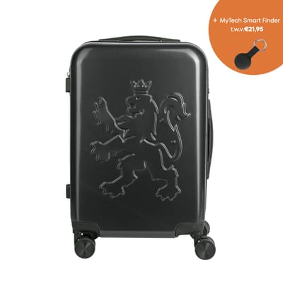 O. leo - Handbagage reiskoffer - Lichtgewicht - Combideal met MyTech Smart Finder - Zwarte trolley