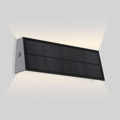 Nostalux Selectie Solan Up en Down LED Solar Muurlamp Zwart