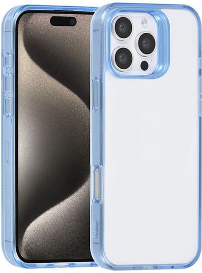 TUNIQ telefoonhoesje voor Apple iPhone 16 Pro Max - Siliconen backcover - Blauw