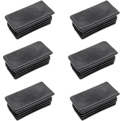 Set van 6 weerbestendige PVC-kappen voor stalen, aluminium en RVS-profielen, ideaal voor bescherming en afwerking
