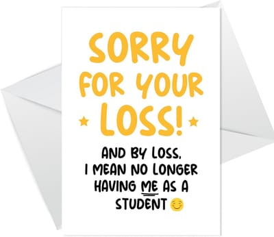 Grappige Afscheid Kaart Voor Leraren - Unieke Leavers Card - Handgemaakte School Kwekerij Kaart