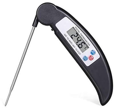 Folding Digital Probe Thermometer Voedsel BBQ Vlees Keuken Kookwater Olie Thermometer Gereedschap Zwart
