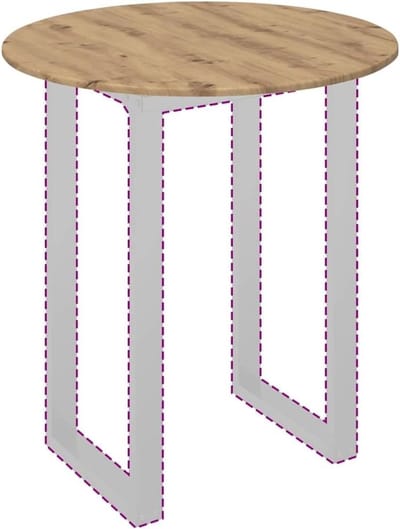Tafelblad Hout - Rond Blad - Buiten Gebruik - Weerbestendig Ontwerp - 80x80cm - Eikenkleurig
