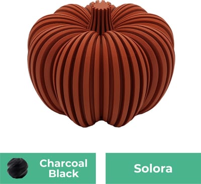 Solora pompoen beeld – Decoratief beeld - Zwart - 3d geprinte beeld – Herfst woondecoratie - 10CM