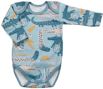 Lafel - babyrompertje met krokodillenmotief - 100% katoen 62