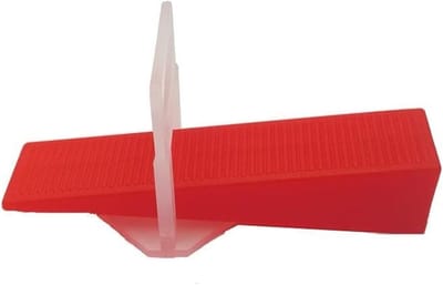 Tegel Leveler Inzetstukken - Vloer Locator - Tegels Egaliseren - Herbruikbaar Systeem - 100 Stuks - Rood
