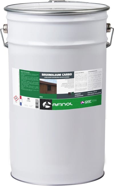 Afinol Bruinoleum 20 liter - Carbolineum vervanger - Waterafstotend - Bruine Kleur - Voor schuren, palen, hekwerken