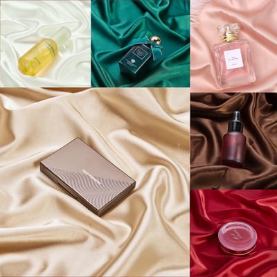 Dailygoods- Fotografie Achtergrond Luxe Zijde Textuur - 6 Stuks - Polyester - 39,5x29,5 Inch - Foto Achtergrond Doek - Perfect voor Voedsel/Sieraden