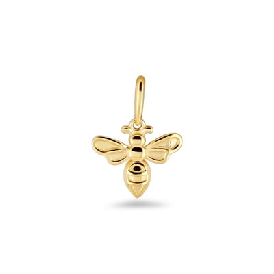 New Bling 9NBSAM-G220305 Gouden Hangertje Bijtje of Wesp - 8,5x10,7MM - 14 Karaat - Geel Goud