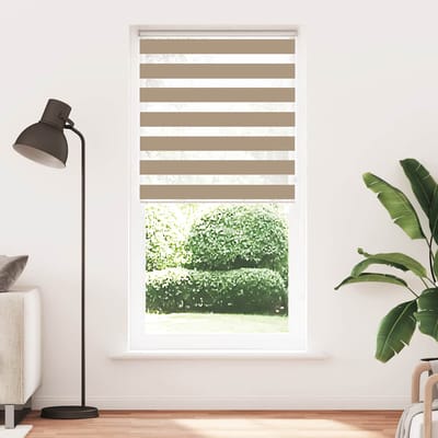 vidaXL - Zebra - Blind - 95x200 - cm - stofbreedte - 90,9 - cm - polyester - zandbruin