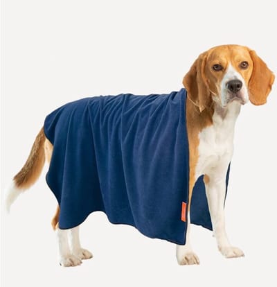 Hondenhanddoek Tritra - Handdoek Hond of Kat - Microvezel - Zuigkrachtig en Sneldrogend - Blauw - 120 x 80 cm