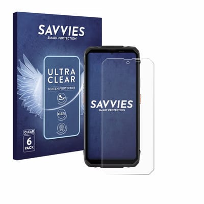 Savvies - Screenprotector voor Blackview Rock 1 - Folie Beschermfolie transparant 6 Stuks