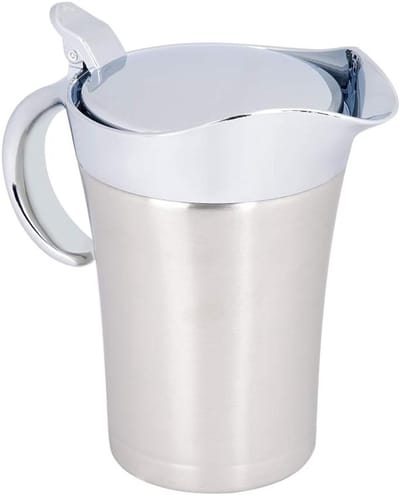 Thermische Geïsoleerde Gravy Bowl van RVS, 750ml Saucière met Scharnierdeksel voor Hollandaise en Sauzen